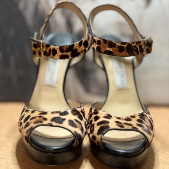 Jimmy Choo  Leopard print Heels  39 1/2 - Picture 1 of 10